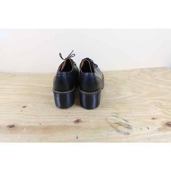 New Doc Dr Martens Shoes Womens 9 Black Leather Leona LO Oxfords - Picture 3 of 6